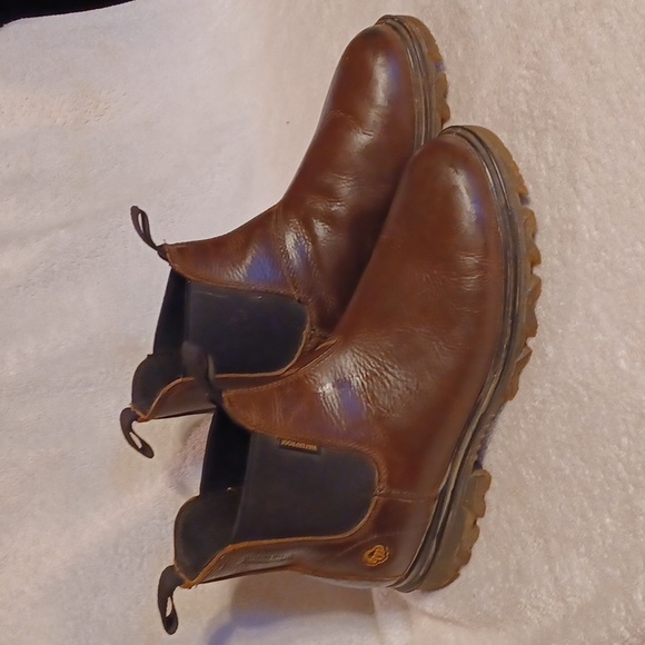 Wolverine waterproof slip resistant boots men's size 8.5 brown leather b… - Picture 1 of 6